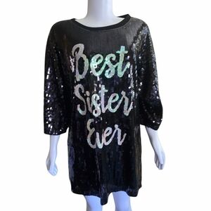 Black Sequin Dress
